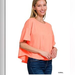 210 ❤️ ZENANA COTTON ROUND NECK SHORT SLEEVE TOP